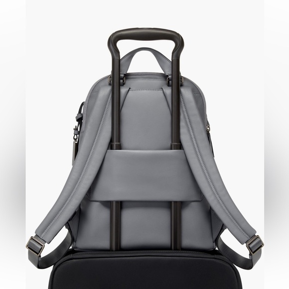NWT TUMI VOYAGEUR HANNAH BACKPACK PEARL GREY - Picture 7 of 14